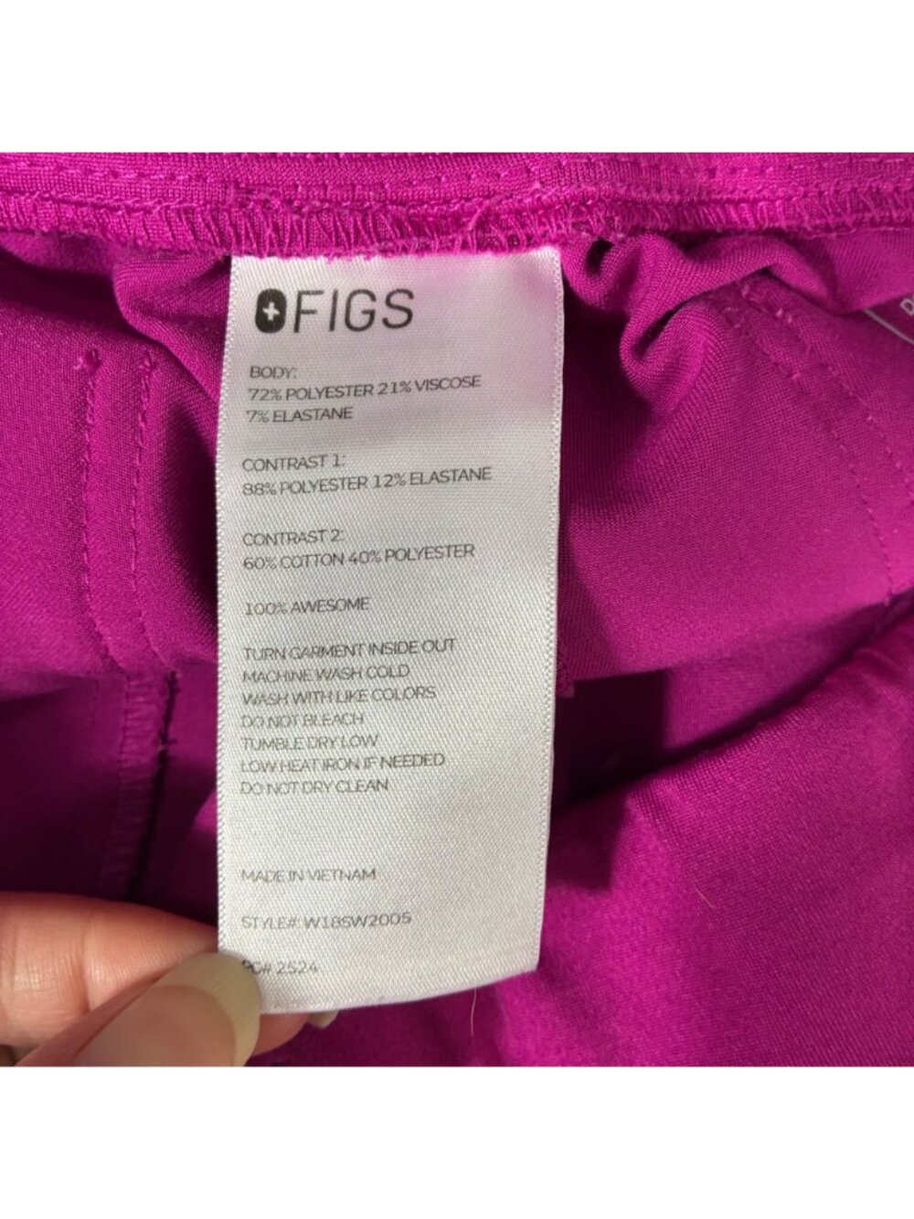 FIGS Women’s Zamora Joggers Scrub Pants Raspberry Sorbet Sz M - Picture 6 of 9